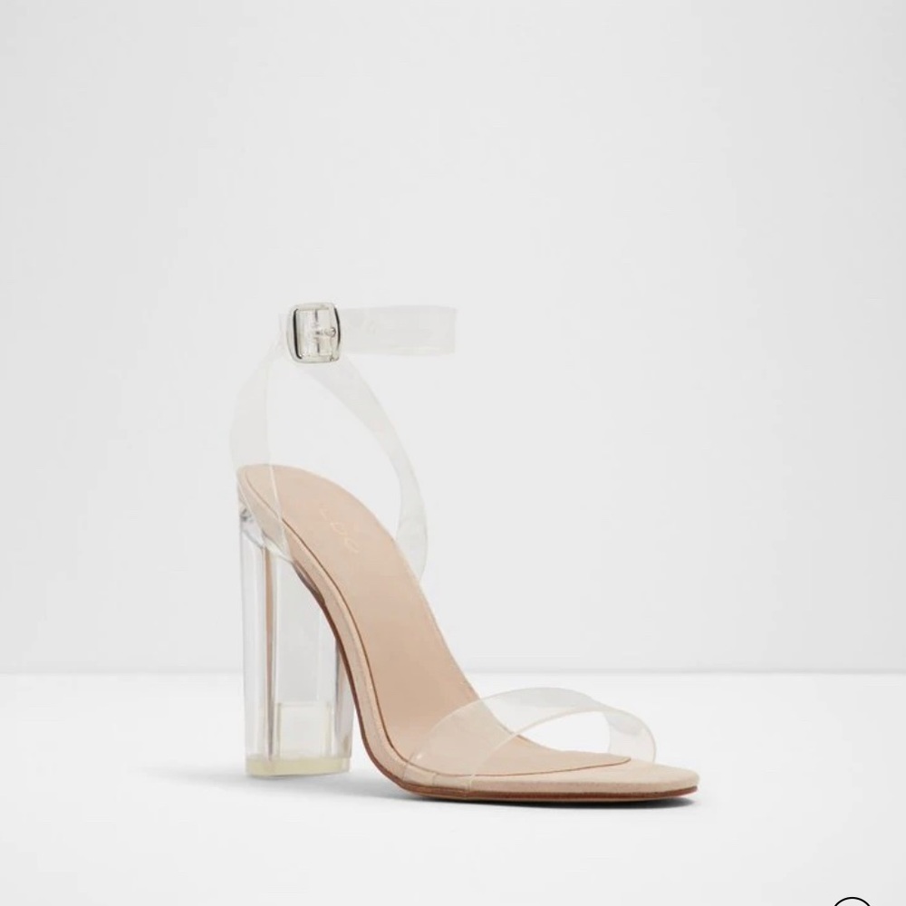 Clear Block Heels. Clear heels.